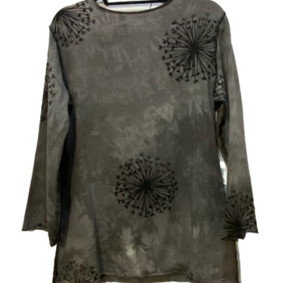 JUDE STUECKER Womens HANDMADE Gray A Line Top Sz S Soft Dandelion Wishes Organic - Picture 4 of 6